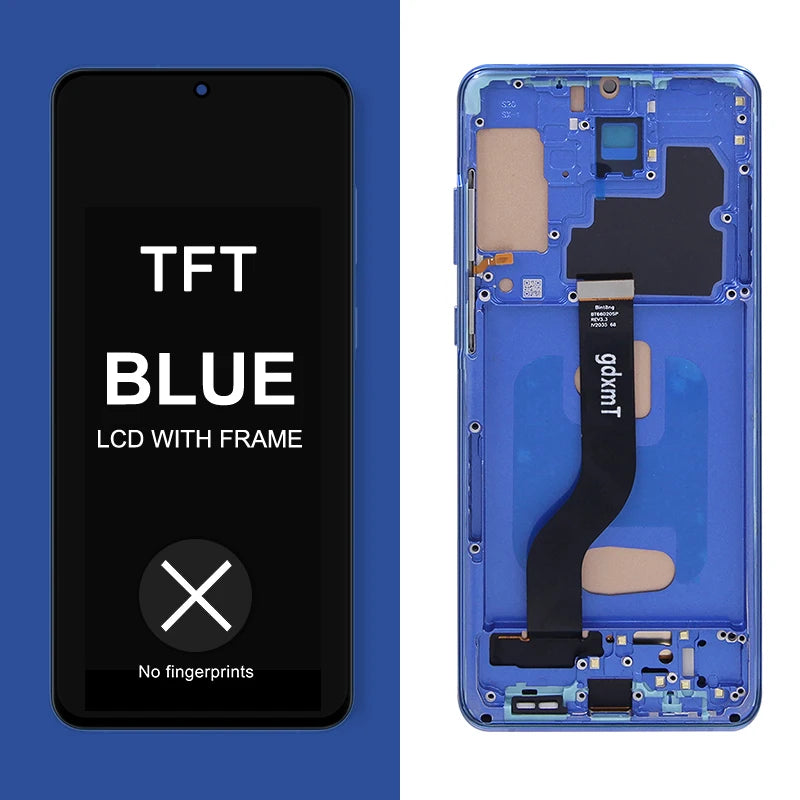 S20 Plus For Samsung Tested S20+ G985 G985F G985F/DS Display LCD Touch Screen Digitizer Assembly Replacement With Frame Samsung phone repair parts