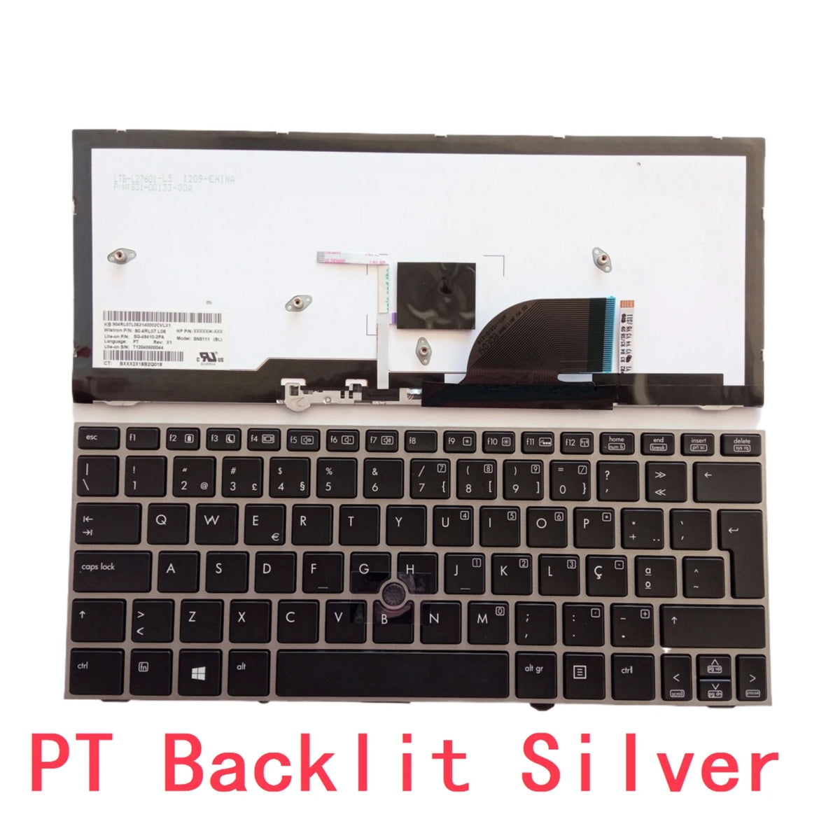 New US UI Russian Spanish Latin Brazil Portuguese Laptop Backlit Keyboard For HP EliteBook 2170p 2170 Notebook PC Replacement  HP laptop repair parts
