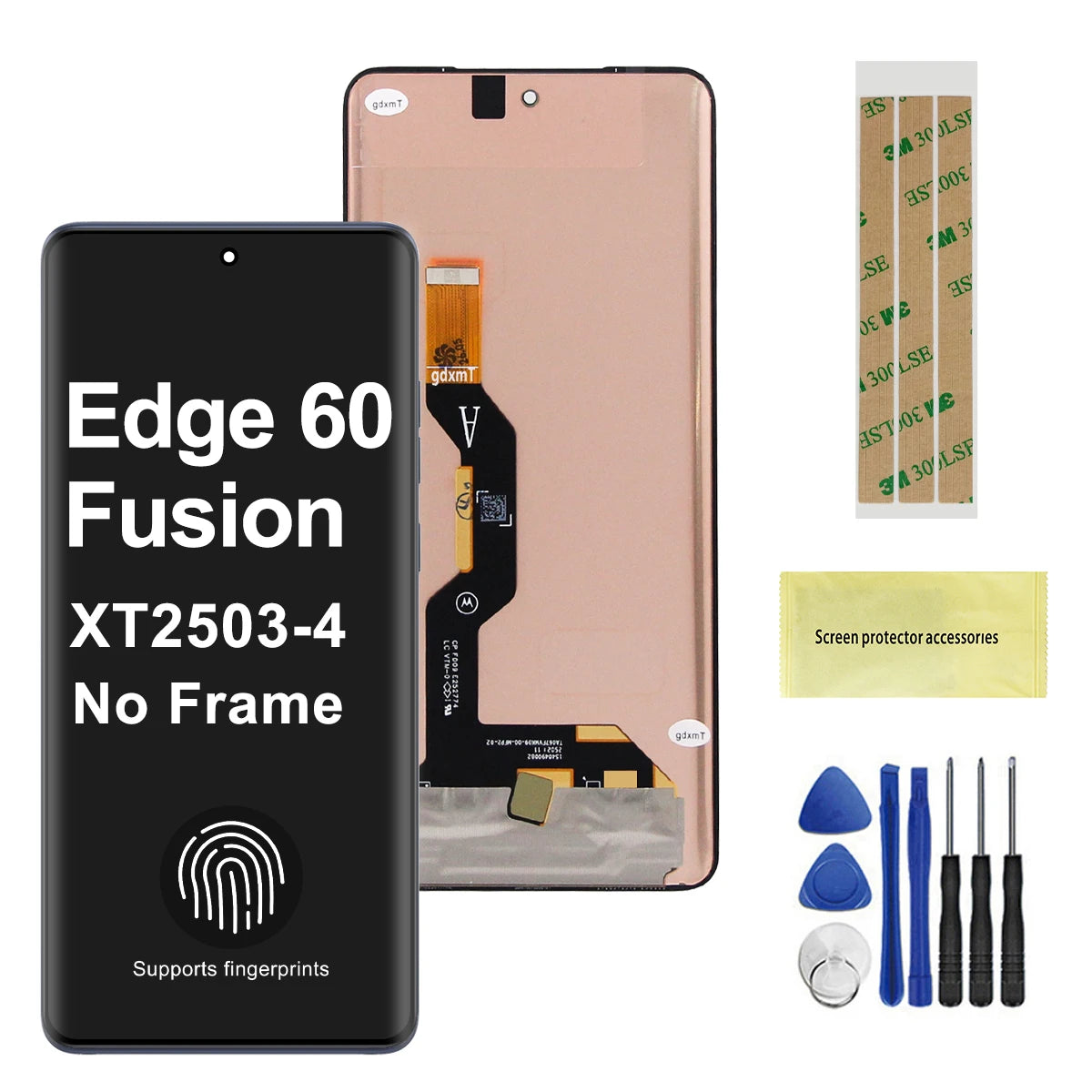 Edge60 Fusion XT2503-4 Display Screen With Fingerprint For Motorola Edge 60 Fusion LCD Display Touch Screen Digitizer Assembly Motorola phone repair parts
