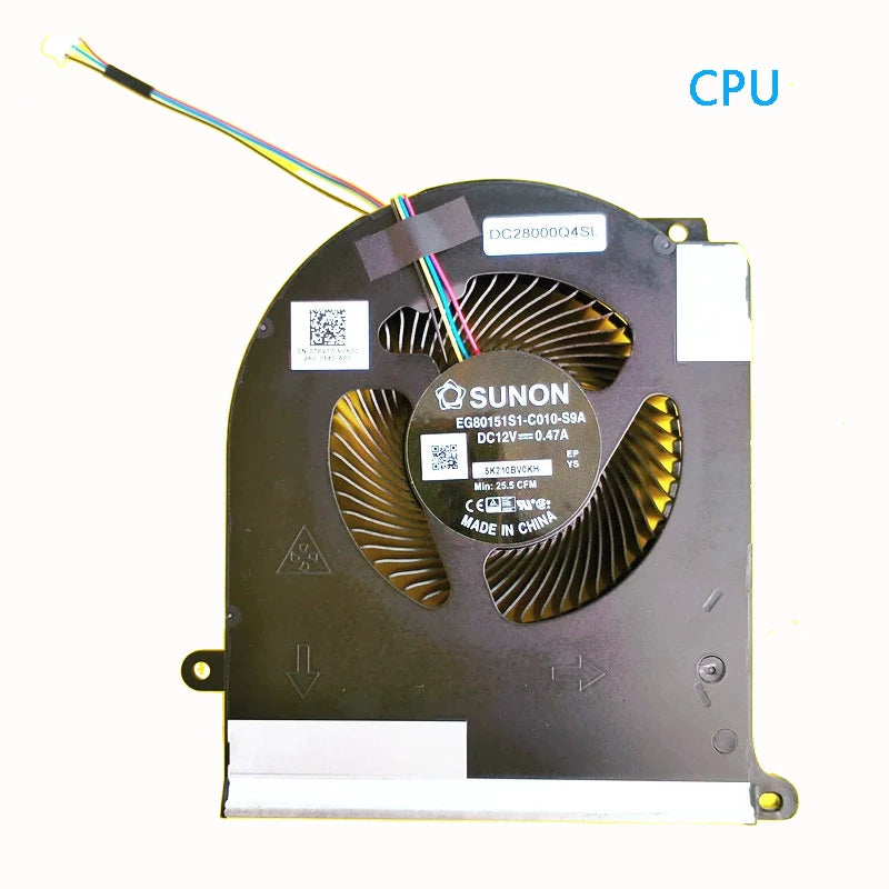 NEW Original LAPTOP CPU GPU Cooling Fan For Dell Alienware Area 51M R2 0TPV77 0TW5Y8 12V RTX3080 Dell laptop repair parts