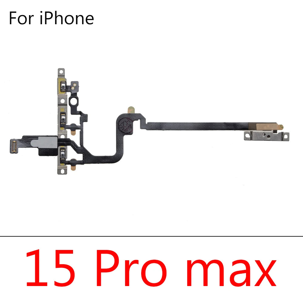 1Pcs Power Flex Cable for iPhone 15 16  Pro Max Plus  Volume Flex Ribbon Tape Side Button  Parts iPhone phone repair parts