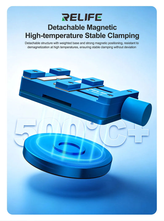 RELIFE RL-601I V2.0 360° Rotating PCB Holder Aluminum Alloy Mini Clamp Fixture for Chip Soldering Disassembly Under Microscope Professional Repair Tools