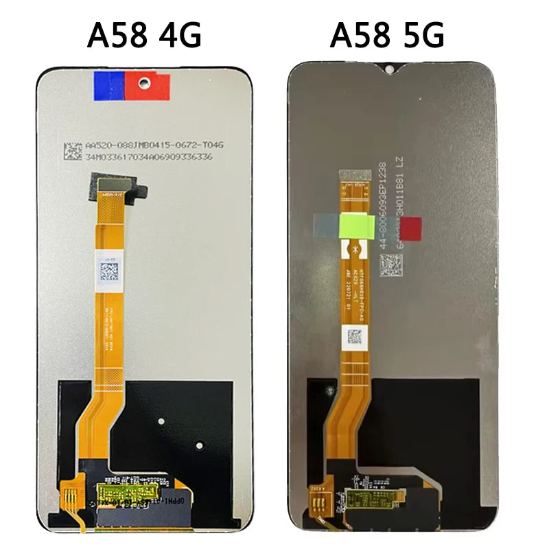 Test A58 Screen For Oppo A58 4G/5G LCD CPH2577 Display Screen+Touch Panel Digitizer Replacement Repair Parts  Oppo phone repair parts