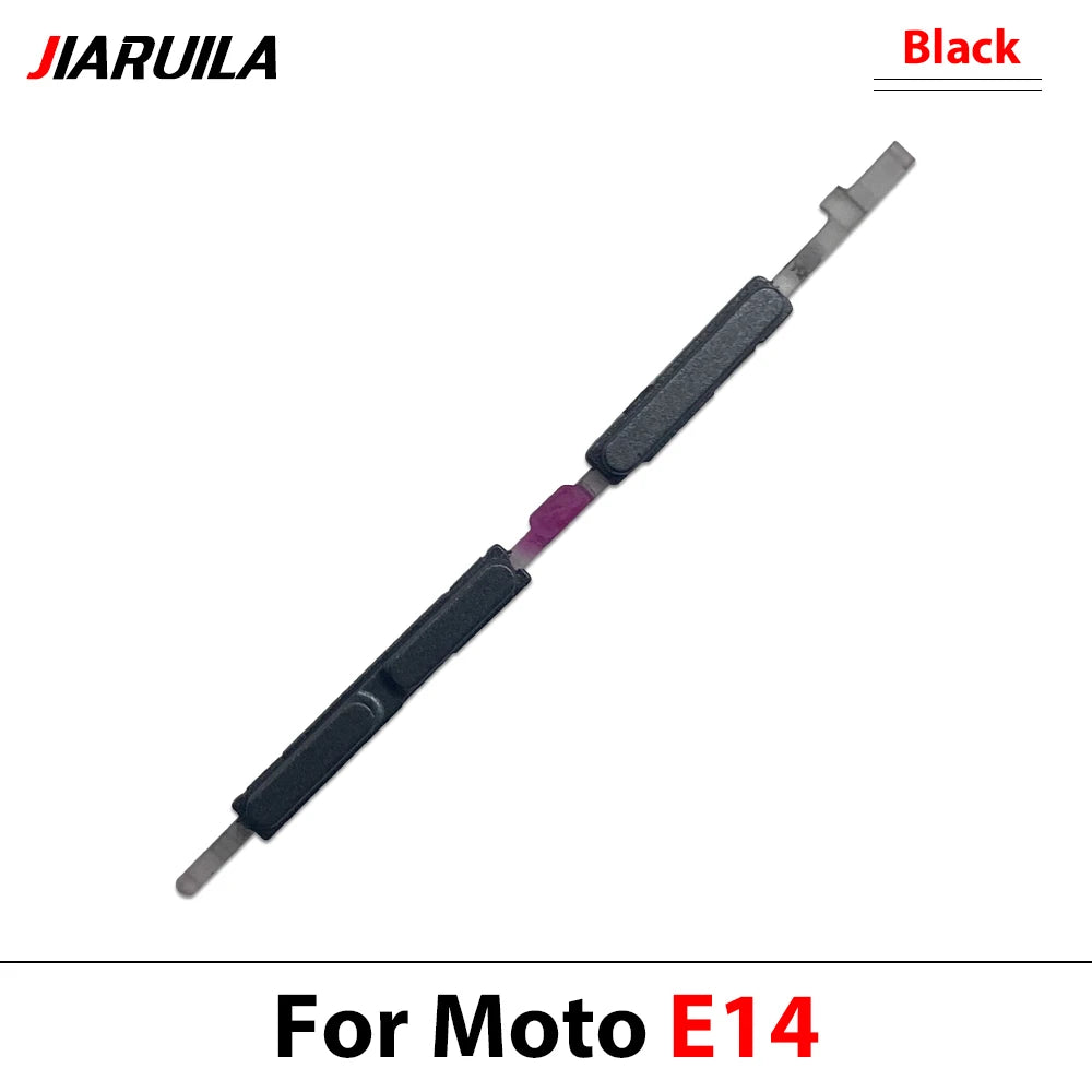 10Pcs, Side Volume Button + Power ON / OFF Buttton Key Set Replacement Parts For Motorola Moto E13 E14 E20 E30 E40 E22 E32 Motorola phone repair parts