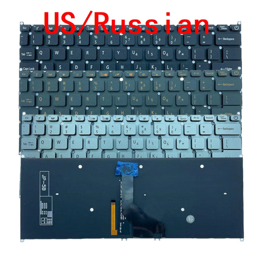 New US Russian Laptop Backlit Keyboard For Acer Swift 5 SF514-52 SF514-52T SF514-54 SF514-51 SF514-52T-59HY Replacement  ACER laptop repair parts