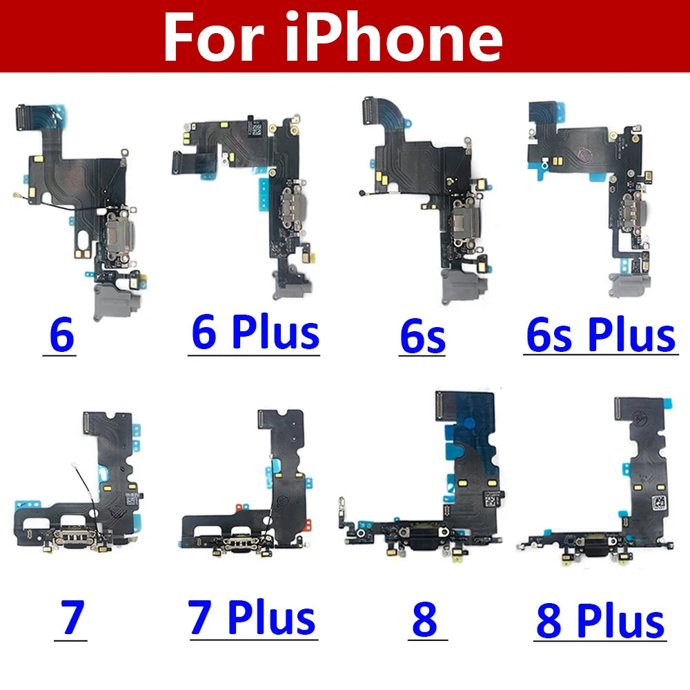 New USB Charger Board PCB Flex For iPhone 6 6G 6S 7 7G  8G 8 Plus USB Port Connector Dock Charging Board Flex Cable iPhone phone repair parts