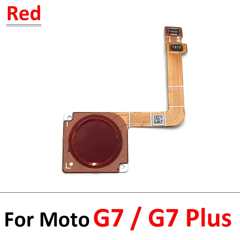 10Pcs, New For Motorola Moto G7 Power Play Plus Home Button FingerPrint Touch ID Sensor Flex Cable Ribbon Replacement Parts Motorola phone repair parts
