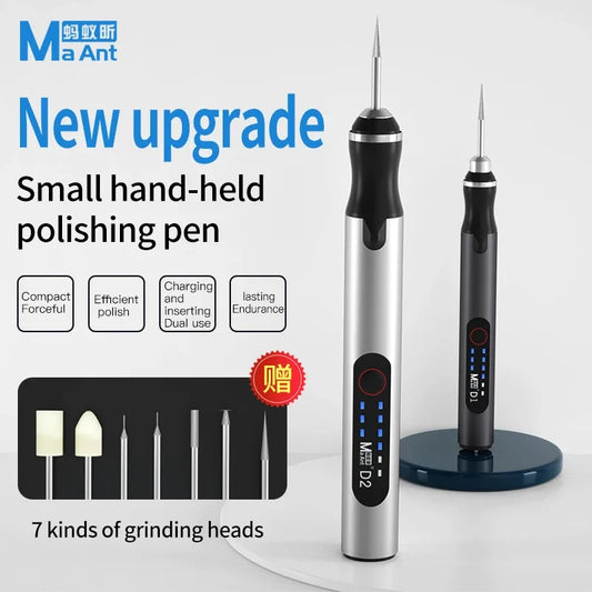 MaAnt D2 Speed Adjustable Engraver Electric Grinding Pen Small Grinding Machine Mini Set DIY Jade Engraving Pen Polishing Tools Professional Repair Tools
