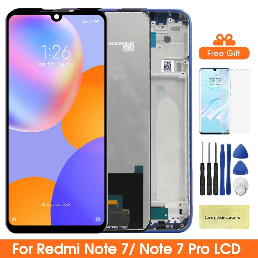 6.3" Screen for Xiaomi Redmi Note 7 Pro M1901F7S Lcd Display Digital Touch Screen with Frame Parts for Redmi Note 7 Replacement Xiaomi phone repair parts