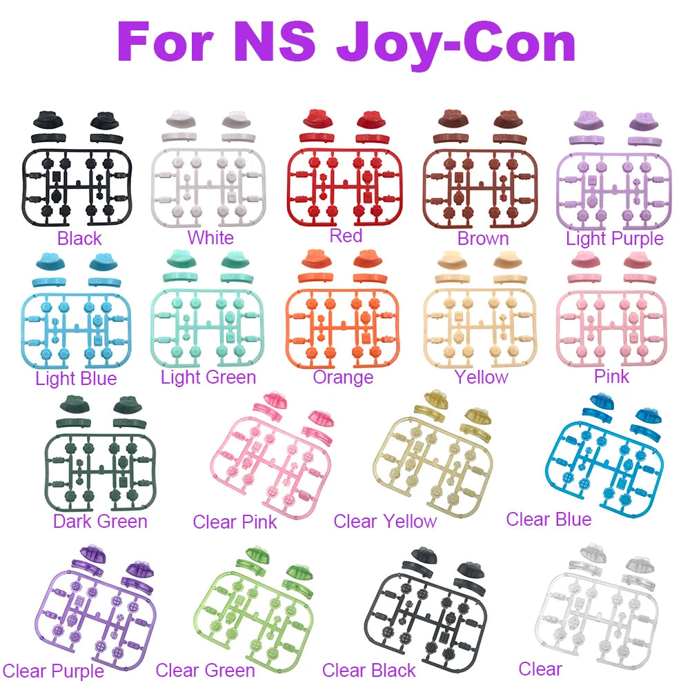 For Switch NS Joy-Con Game Controller Left Right JoyCon Gamepad L R ZL ZR ABXY Key Trigger Buttons Colour Plastic Button Kit Game console repair parts