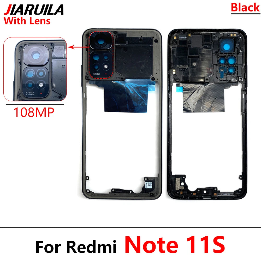 10Pcs, New For Xiaomi Redmi Note 11 4G / Note 11s / Note 11 Pro 5G Housing Middle Frame Bezel Middle Plate Cover  Xiaomi  Xiao mi phone repair parts