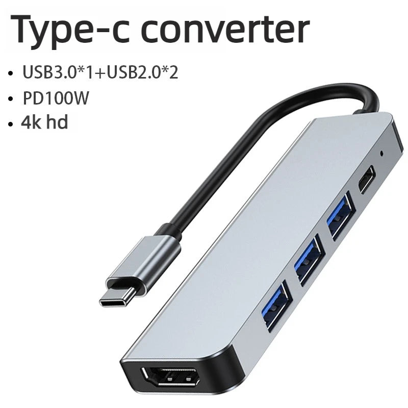 8K 4K 2K 30/60/240Hz USB Type C Docking Station to HDMI VGA RJ45 Adapter USB 3.0 HUB Splitter For Laptop phone Laptop Accessories