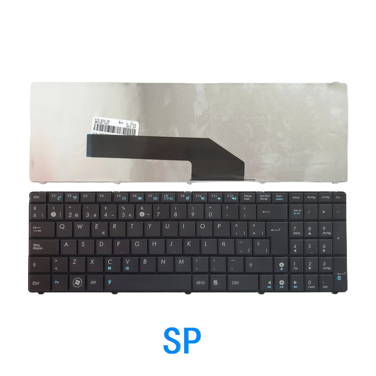 New US Russian Spanish Arab Brazil Laptop Keyboard For ASUS K50 K50I K50IJ K50C K50AB K50AD K50AF K50IN P50 P50IJ ASUS laptop repair parts