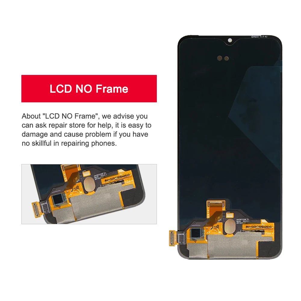 6.41" Amoled For Oneplus 7 1+7 Lcd Touch Screen for 1+ 7 GM1900 GM1901 GM1903 GM1905 Display Digitizer Assembly with Frame Oneplus phone repair parts