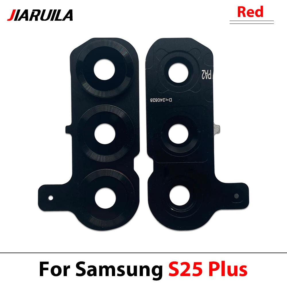 New Rear Camera Glass Lens Cover With Frame Holder with Sticker For Samsung S25 Plus S25 Ultra Replacement Parts Samsung phone repair parts