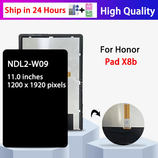 11.0“New For Huawei Honor Pad X8b LCD X8B Display Touch Screen Digitizer Assembly NDL2-W09 Display Replacement Tablet repair parts