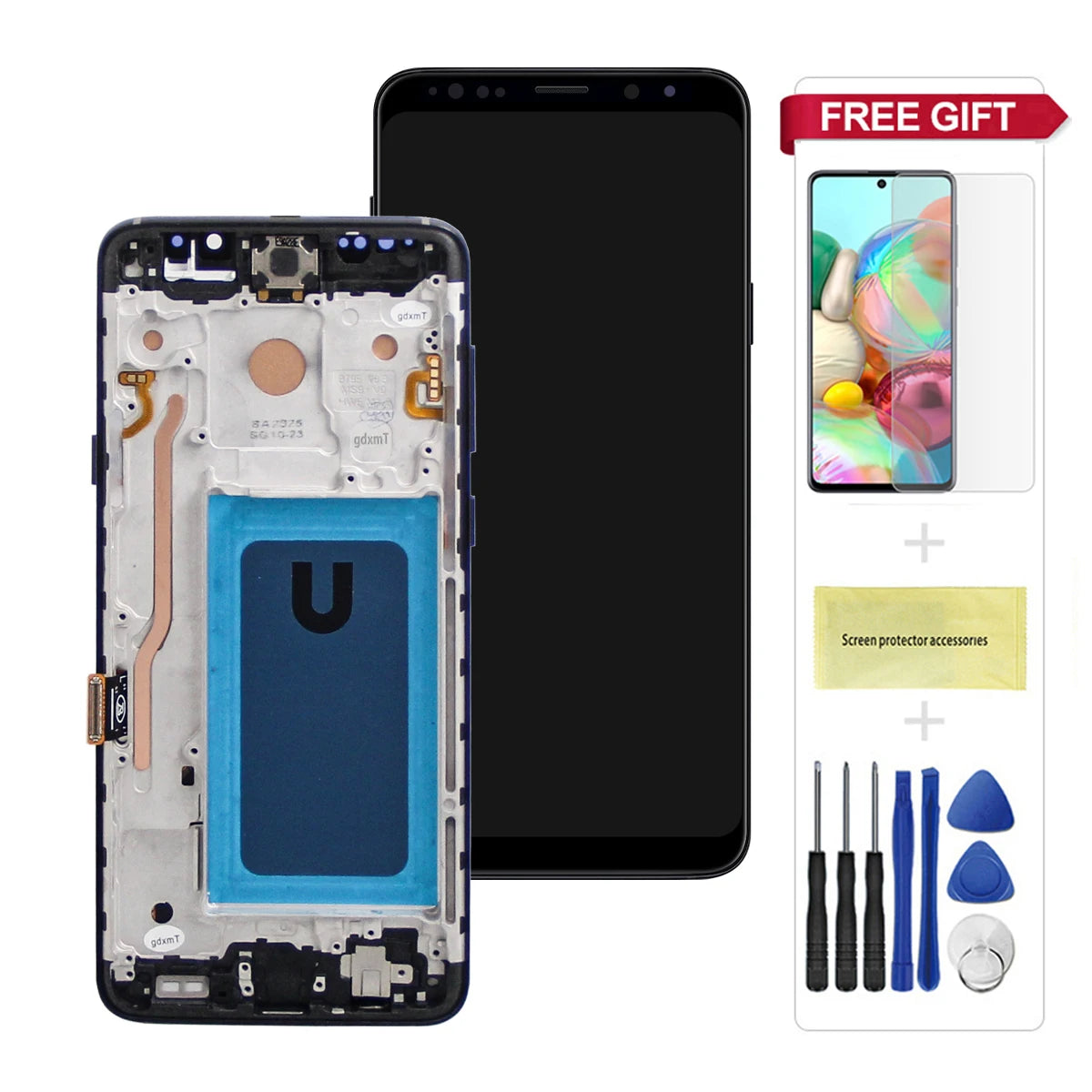 S9 Plus Display Screen Assembly for Samsung Galaxy S9+ G965F G965F/DS Lcd Display Digital Touch Screen with Frame Replacement Samsung phone repair parts