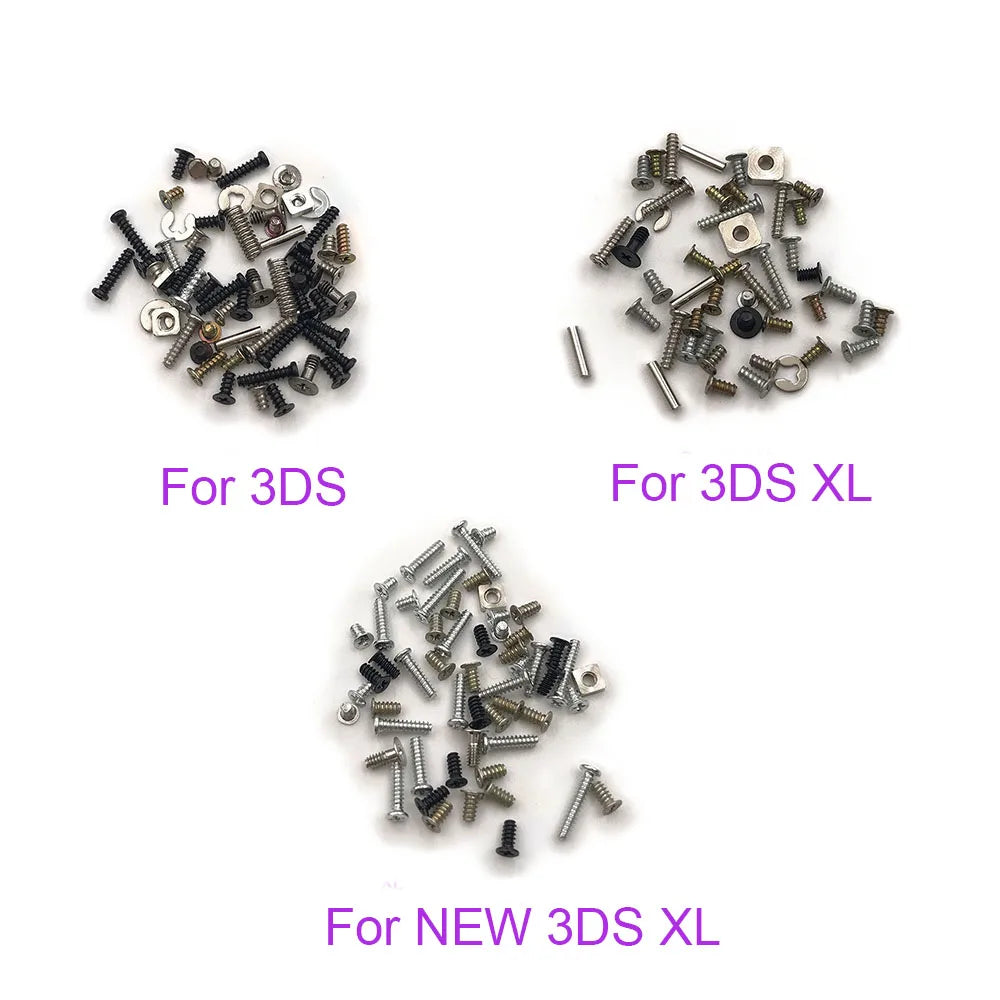 For 3DS Full Set Screw Sets Replacement for Nintendo 3DS/3DS XL/NEW 3DS XL LL Screws Game console repair parts