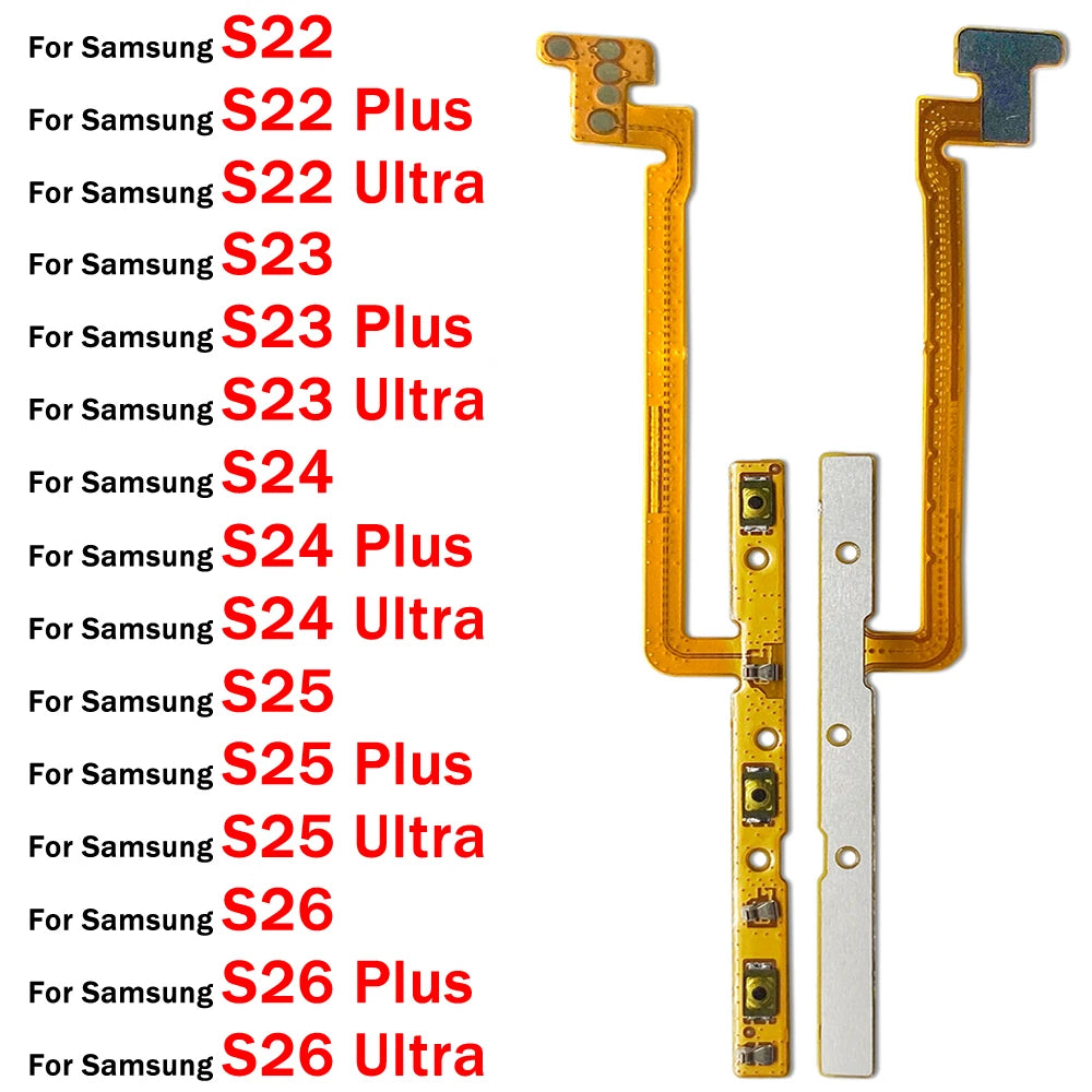 New For Samsung S22 S23 S24 S25 S26 Plus Ultra 4G 5G Power on off Volume Key Button Button Flex Cable Samsung phone repair parts