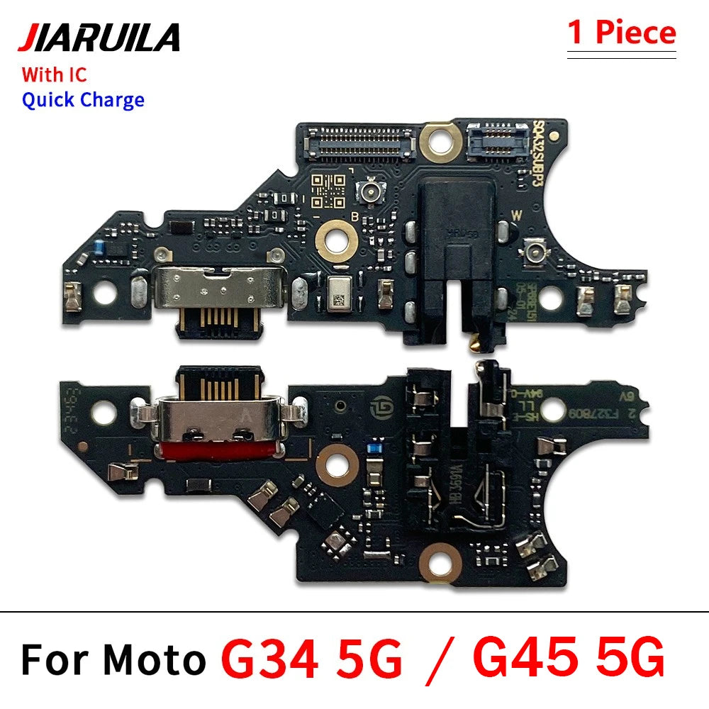 USB Charging Port Dock Charger Connector Board Flex Cable For Moto G04 G04s E14 E32s G05 G15 G45 G85 G75 G Play Power 5G 2024 Motorola phone repair parts