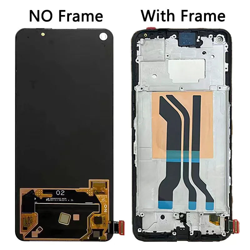 6.62"New For Oppo Realme GT2 LCD Display Touch Screen Digitizer  RMX3312 RMX3311 RMX3310 Display Frame Oppo phone repair parts Realme phone repair parts