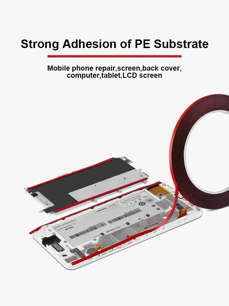 AMAOE 10m Double Sided Adhesive Tape for Sealing The Back Cover of Mobile Phones LCD Screen Tablet Sponge Back Adhesive Tools Professional Repair Tools