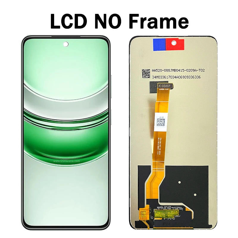 6.67"Screen For Oppo Realme 14x RMX5020 LCD Display Screen Frame Touch Digitizer For Realme 14X 5G Display Frame Oppo phone repair parts Realme phone repair parts