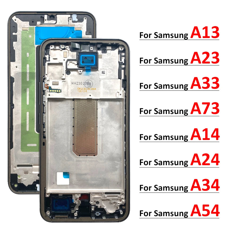New For Samsung A13 A14 A23 A24 A34 A54 A33 A73 4G 5G Housing Middle Frame Bezel Middle Replacement Parts Middle Frame Samsung phone repair parts