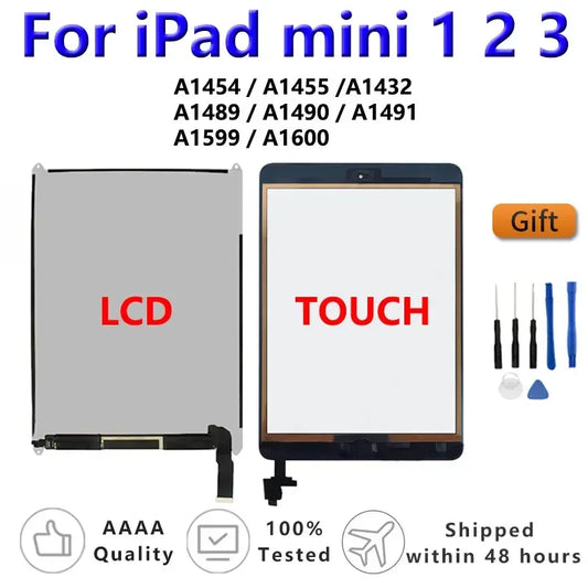 OEM Pantalla LCD Touch Screen For Apple iPad Mini 1 2 3 A1599 A1489 A1432 Assembly Digitizer Front Glass Display Replace  iPad repair parts