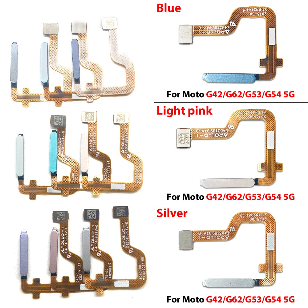 Home Button FingerPrint Touch ID Sensor Flex Cable For Motorola Moto G22 G42 G62 G53 G54 E32 Replacement Parts Motorola phone repair parts