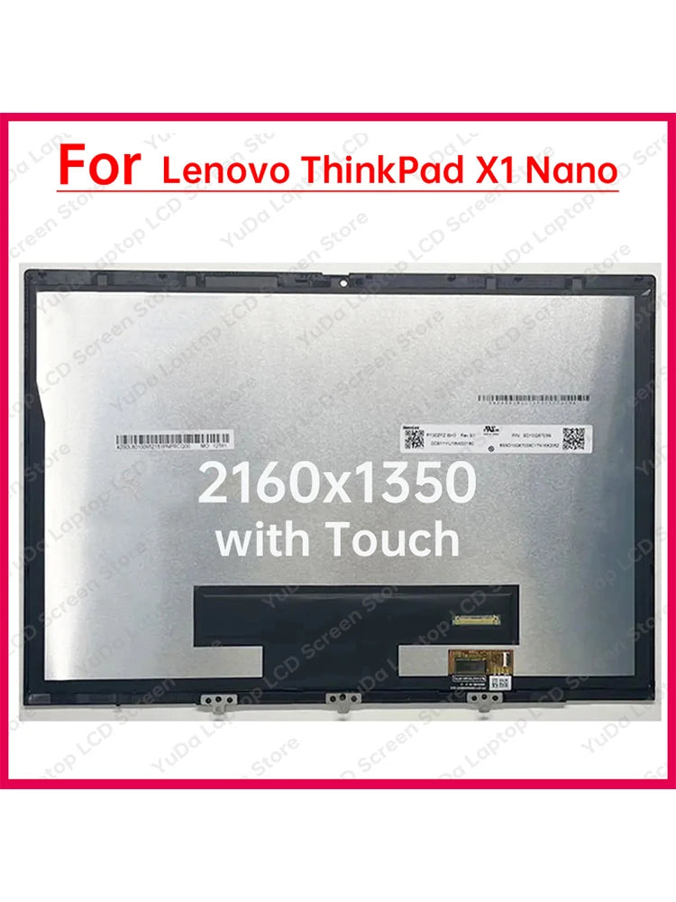 13 Inch Touch Screen For Lenovo ThinkPad X1 Nano Gen 1 Type 20UN 20UQ LCD Display Digitizer+Bezel Assembly Replacement 2160x1350 Lenovo laptop repair parts