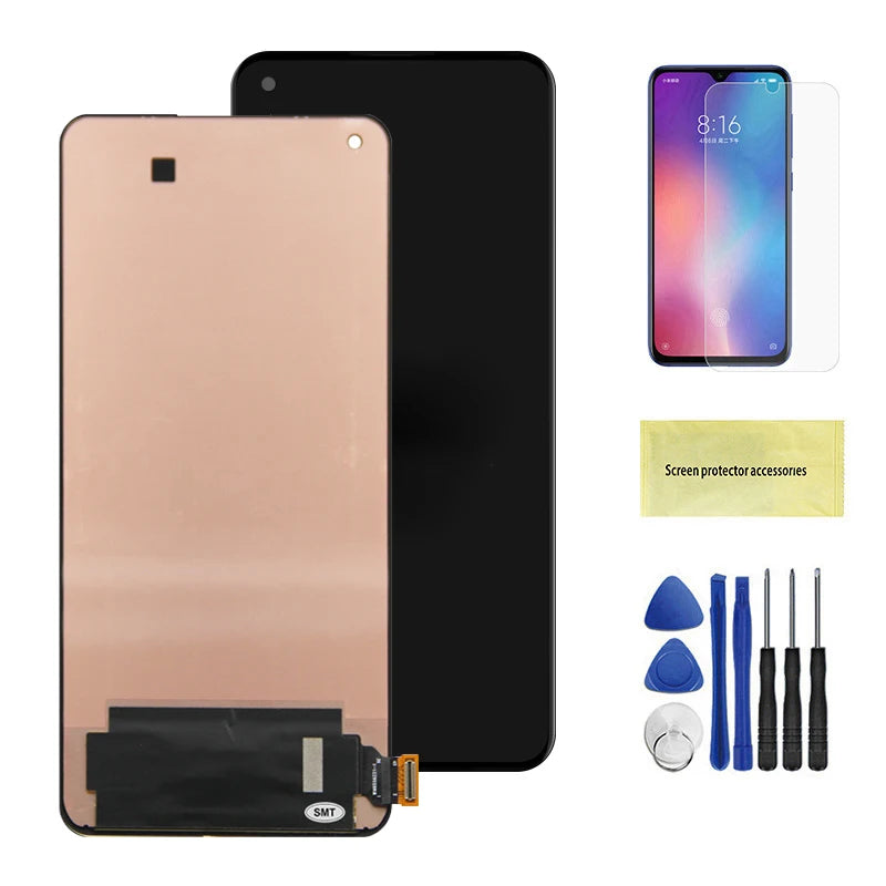 6.55" Screen for Mi 11 Lite NE Assembly for Xiaomi 11 Lite 5G NE 2109119DG 2107119DC Lcd Display Digital Touch Screen with Frame Xiaomi phone repair parts