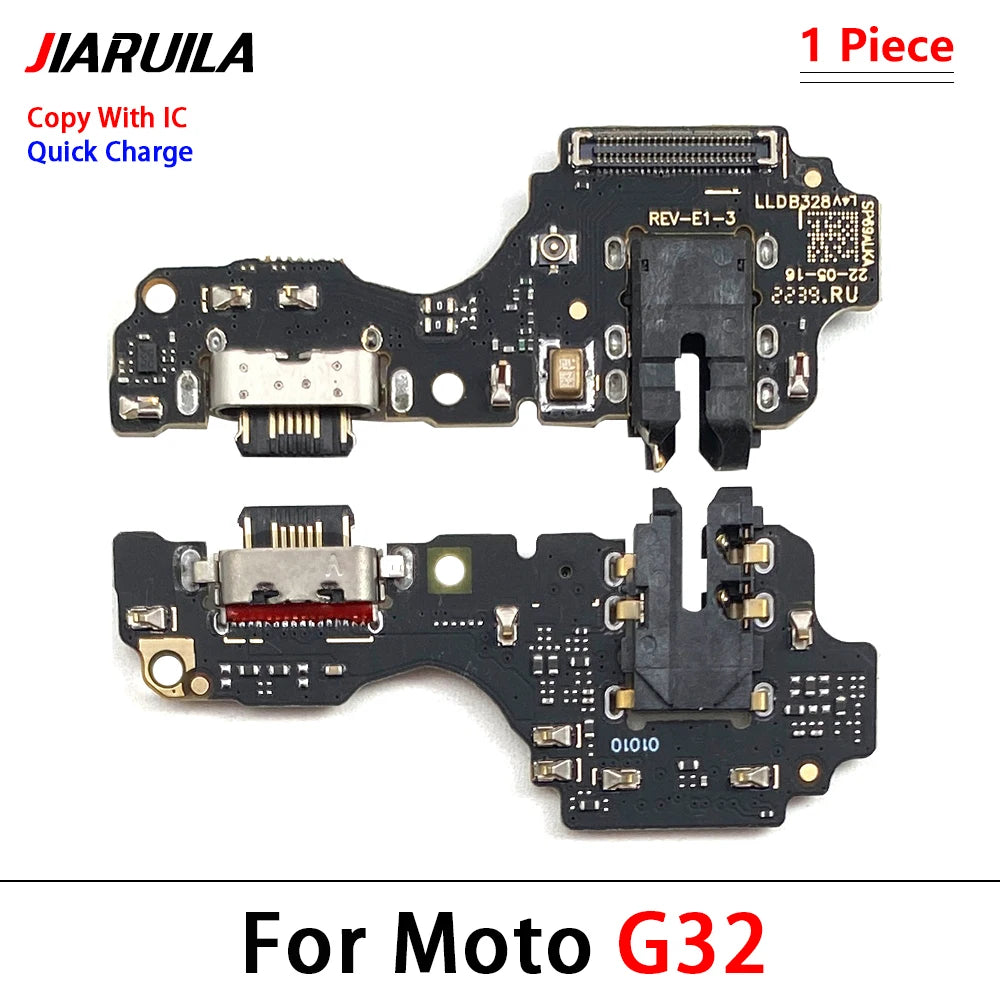 For Motorola Moto E13 E22 E20 E30 E32 G13 G22 G23 G32 G52 G53 G82 G72 USB Charging Port Dock Charger Connector Board Flex Cable Motorola phone repair parts