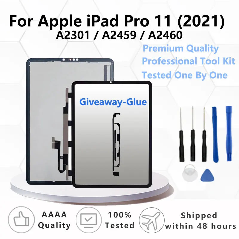 For Apple iPad Pro 11 (2021) Touch Screen Digitizer Glass Panel & LCD Display Assembly Replacement For iPad A2301/A2459/ A2460  iPad repair parts