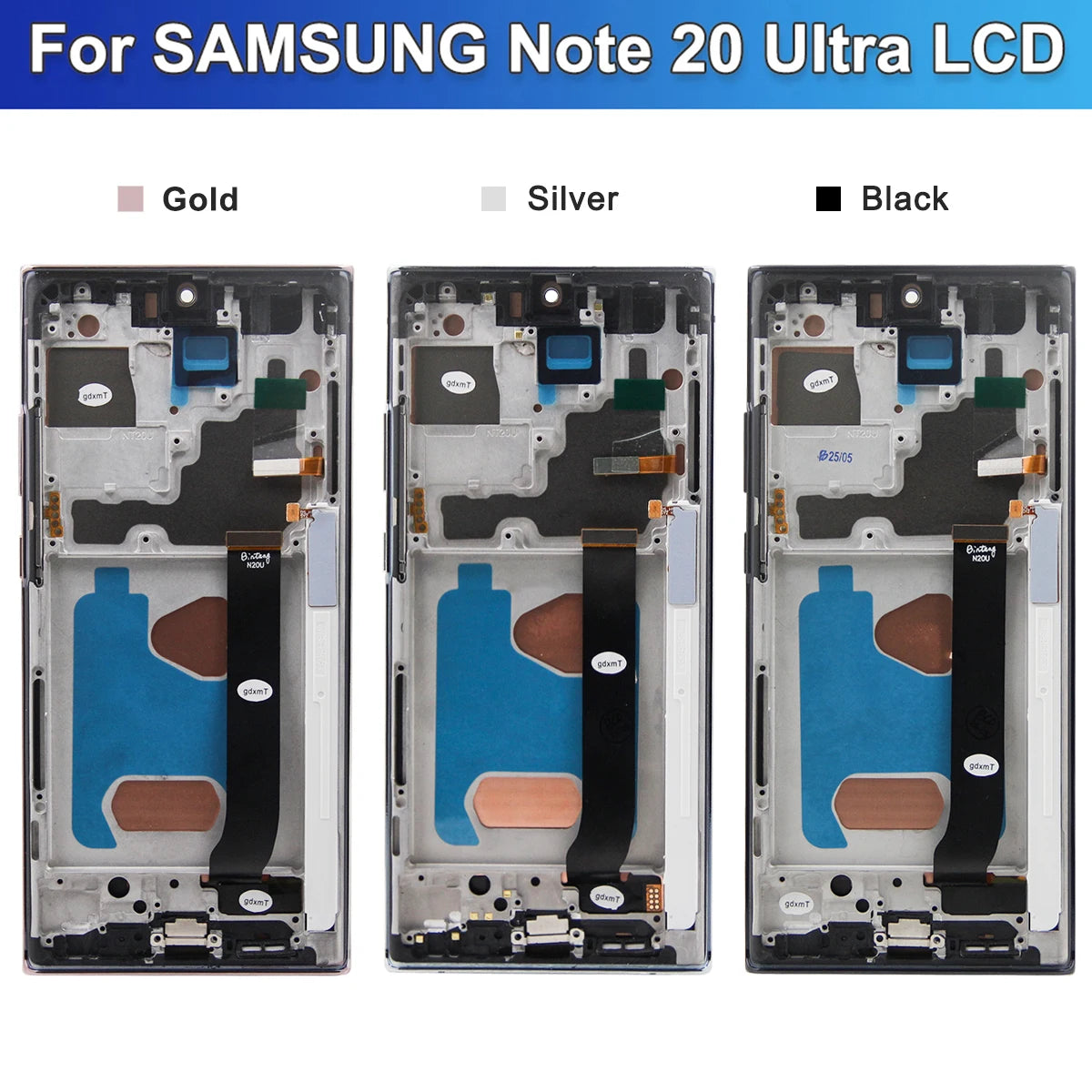 Super Screen For Samsung Note 20 Ultra N986B N985 N985F Display Note20 Ultra 5G SM-N986F LCD Touch Screen,With Frame,100% Tested Samsung phone repair parts
