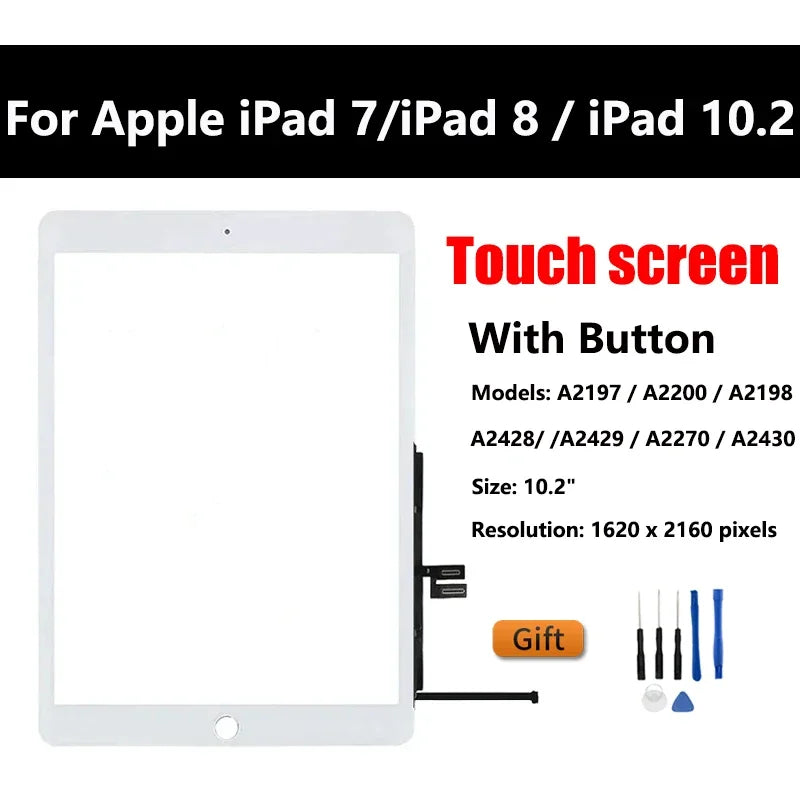 LCD Touch Screen For Apple iPad 7 8 9 iPad 10.2 2019 2020 2021 A2197 A2270  Assembly Digitizer Front Glass Display Panel Replace  iPad repair parts