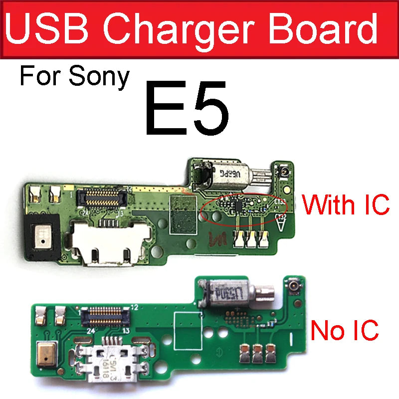USB Charger Jack Board For Sony Xperia E5 F3311 F3313 Charging Port Vibrator Motor Microphone Flex Cable Board Repair Parts Sony phone repair parts