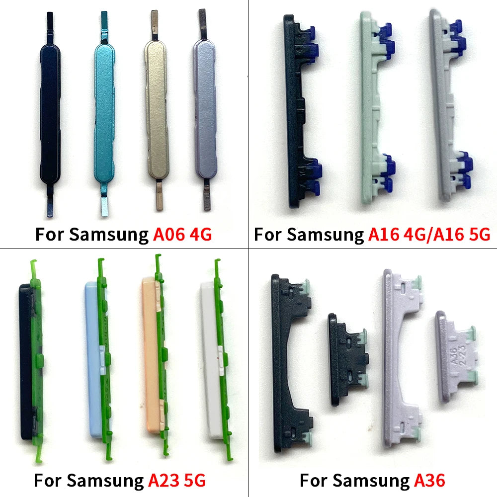 10Pcs, Volume Power Button Side Key For Samsung A22 A32 A52 A72 A13 A33 A53 A14 A24 A34 A05 A15 A25 A35 A06 A26 A36 A16 A07 A17 Samsung phone repair parts