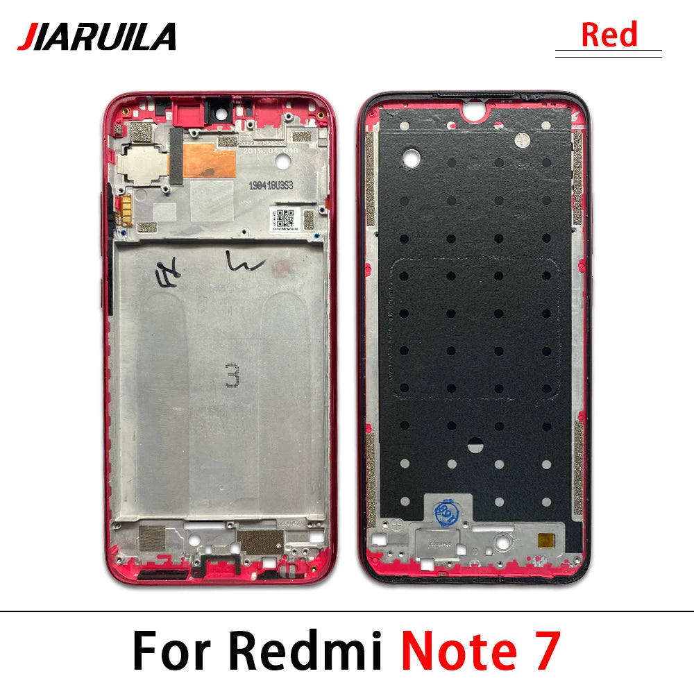 10Pcs/Lot, Housing Middle Frame Bezel Middle Replacement Parts Middle Frame For Xiaomi Redmi Note 7 8 9s Pro  Xiaomi  Xiao mi phone repair parts
