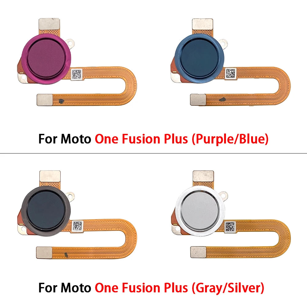 10Pcs, New For Motorola Moto One Vision Action Hyper Macro Fusion Plus Home Button FingerPrint Touch ID Sensor Flex Cable Motorola phone repair parts
