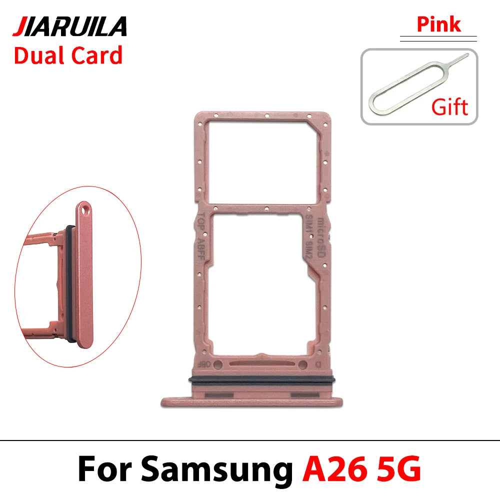 New For Samsung A36 A26 A56 4G 5G Dual SIM Card Tray Slot Holder Adapter Accessories Samsung phone repair parts