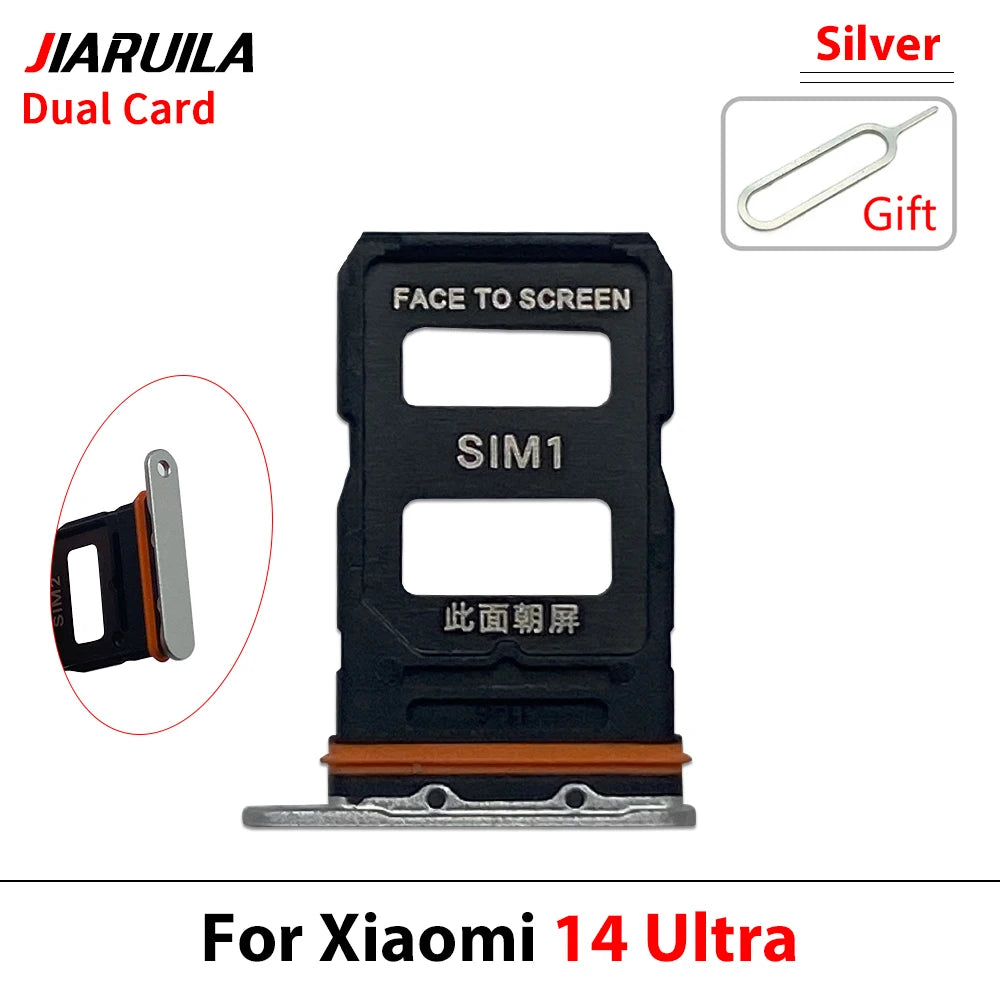 10Pcs/Lot, Micro Nano SIM Card Holder Tray Slot Holder Adapter Socket For Xiaomi Mi 14 14T 15 15T Pro Ultra  Xiaomi  Xiao mi phone repair parts
