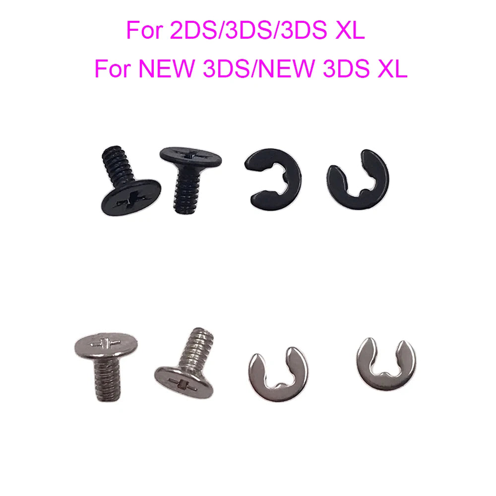 1 Set for Nintendo 2DS 3DS XL New 3DS 2015+ Battery Back Cover Screw Mount Repair Secure Bolt + Washer Game console repair parts