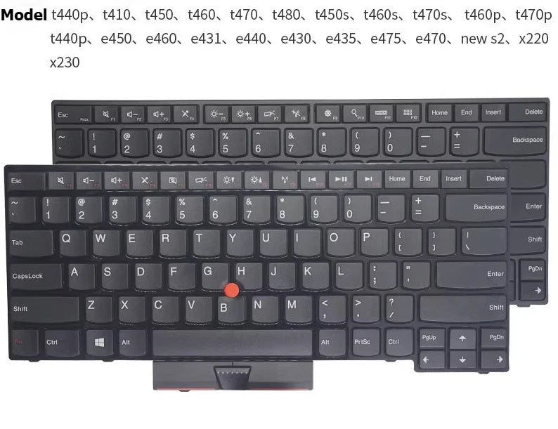 Upper case keyboard for Lenovo S2 T460s T470p T480 E431 E440 E450 T495 T490S keyboard keycap Lenovo laptop repair parts
