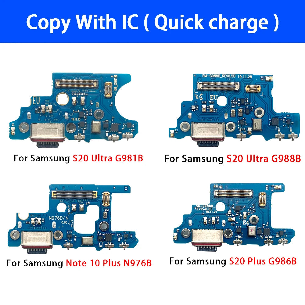 For Samsung Note 10 Plus Lite S20 Plus Ultra S981B S986B S988B N976F USB Charging Port Dock Charger Connector Board Flex Cable Samsung phone repair parts