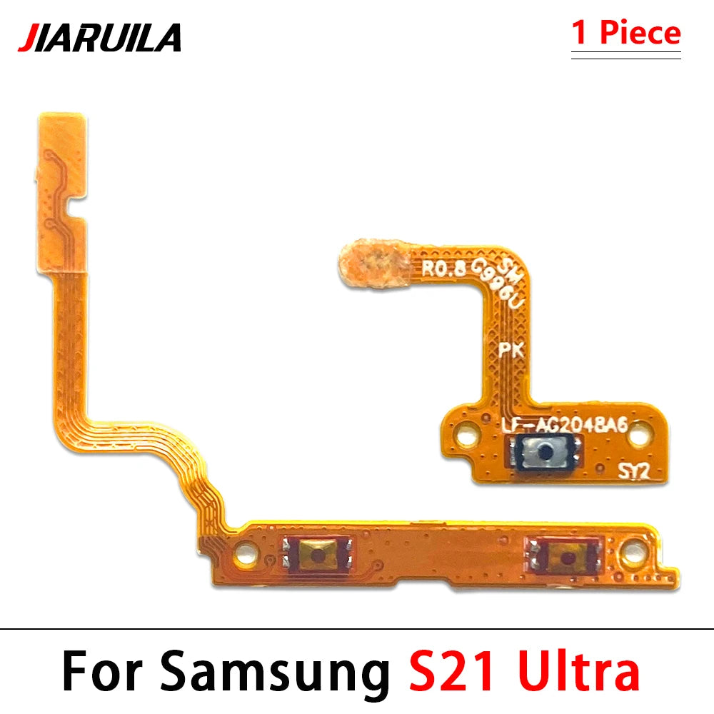 10Pcs, Volume Button Power Switch On Off Button Flex Cable For Samsung S20 S21 S22 S23 S24 Plus Ultra Fe Samsung phone repair parts