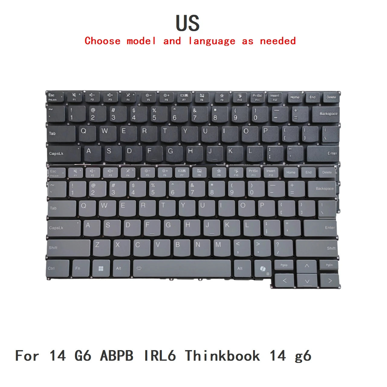 New US Language  Backlit Keyboard For Lenovo Thinkpad 14 G6 ABPB IRL6 Thinkbook 14 g6 Notebook PC Replacement Keyboard Lenovo laptop repair parts
