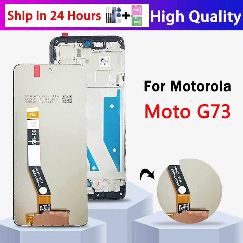 6.5“IPS For Moto G73 LCD For Motorola Moto G73 5G LCD Touch Screen Digitizer Assembly Replacement XT2237-1 Display Screen Motorola phone repair parts
