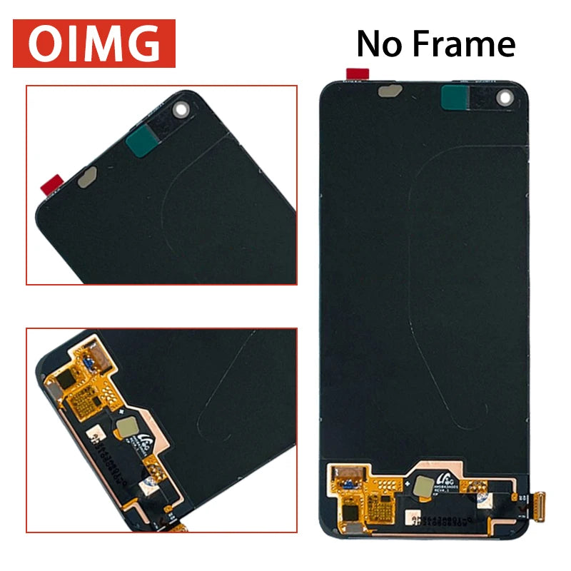 6.43"AMOLED Reno 7 Screen For Oppo Reno7 LCD Display Touch Screen Digitizer Assembly For OPPO Reno7 4G LCD CPH2363 Frame Oppo phone repair parts Realme phone repair parts