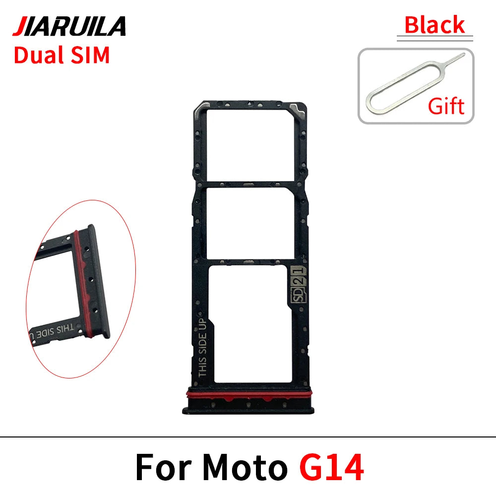 SIM Card Slot SD Card Tray Holder Adapter For Motorola Moto G04 G04s G14 G24 G34 G54 Motorola phone repair parts